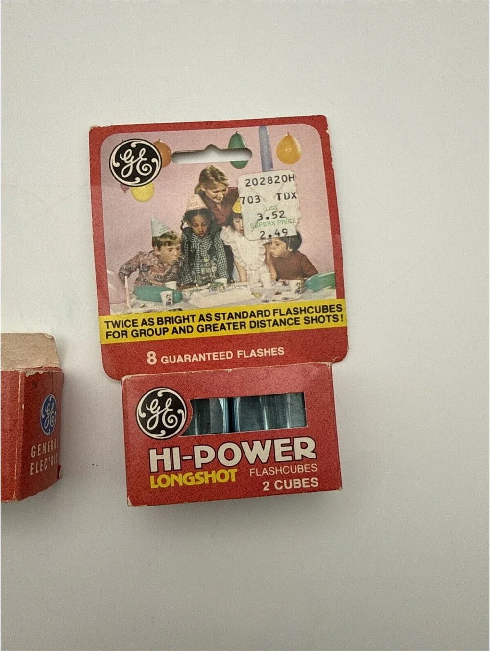 GE Hi-Power Longshot Camera Flashcubes / 2 Boxes 4 Cubes